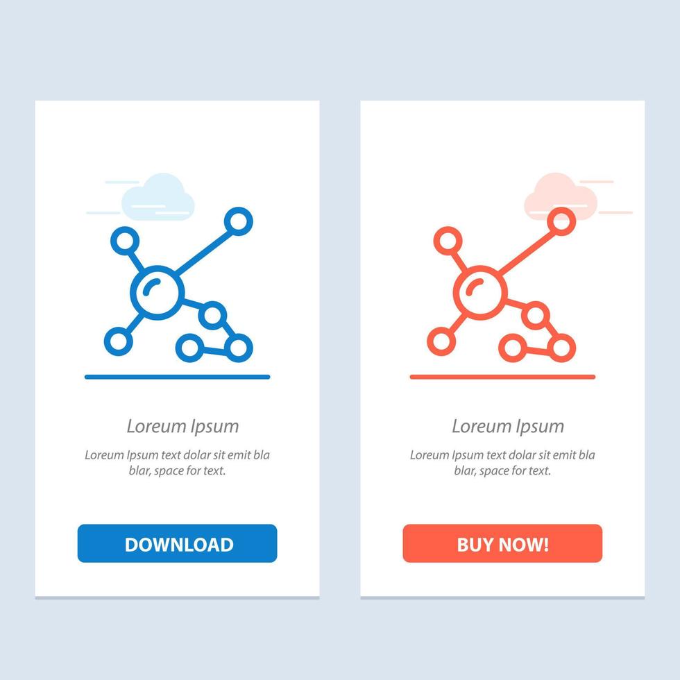 Atom Biochemistry Biology Dna Genetic  Blue and Red Download and Buy Now web Widget Card Template vector