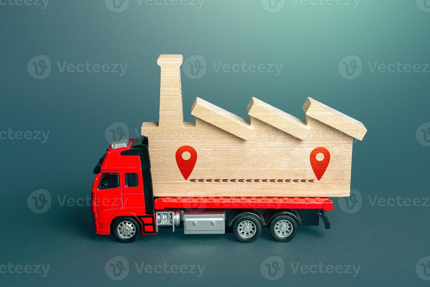 Relocation of industrial production plants. Dirty industry outsourcing. The return of manufactories back. Logistics and transportation. Business in search of stability and cheap labor. photo