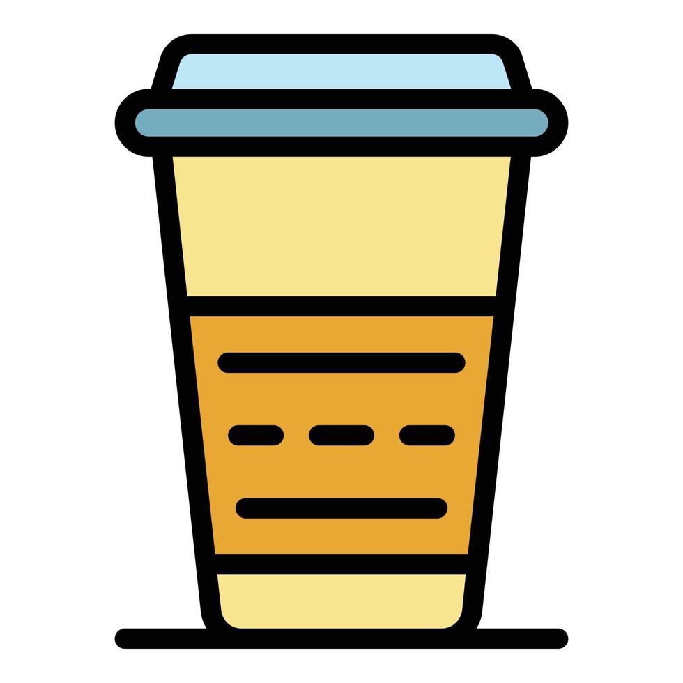 Take and go coffee icon color outline vector