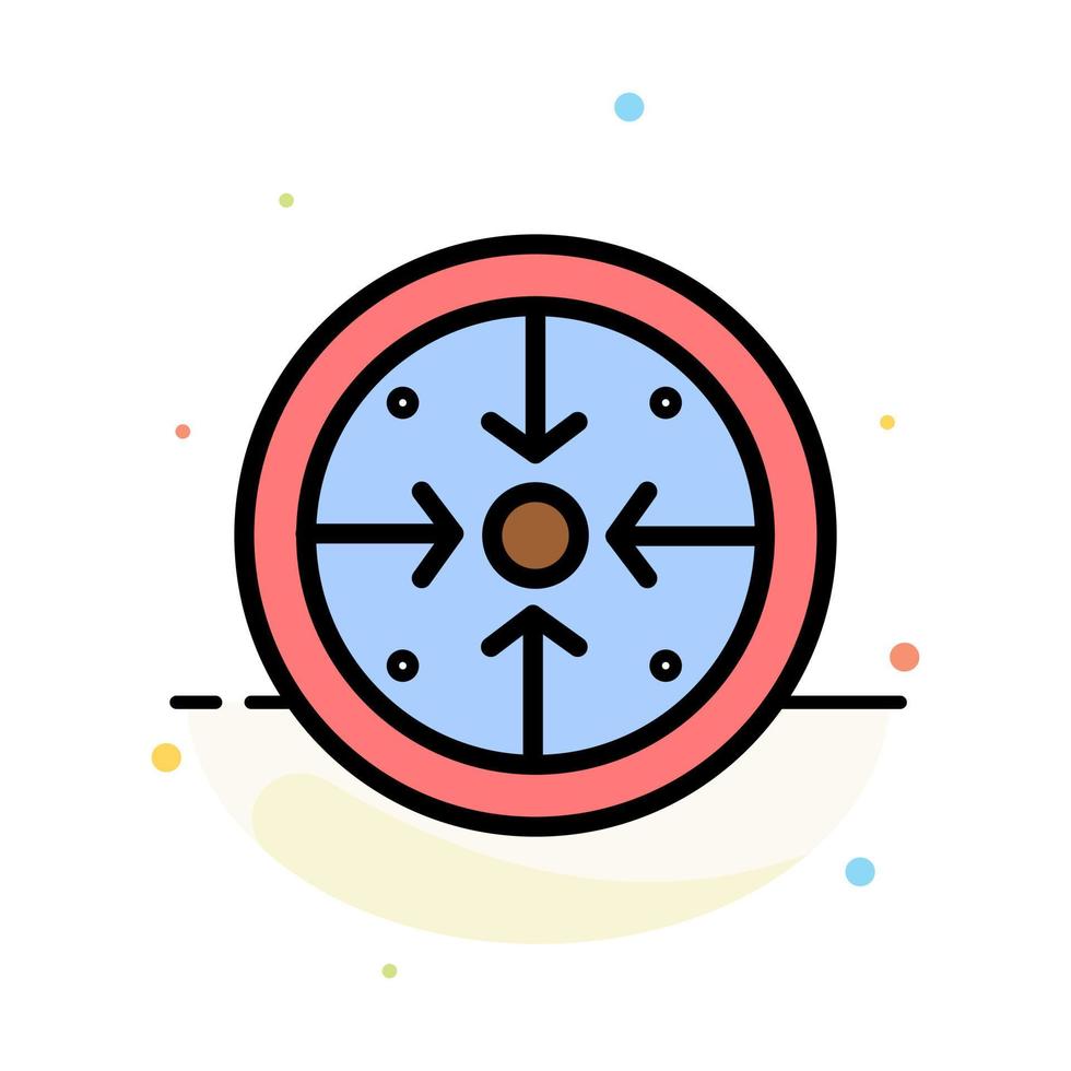 Stages Goals Implementation Operation Process Abstract Flat Color Icon Template vector