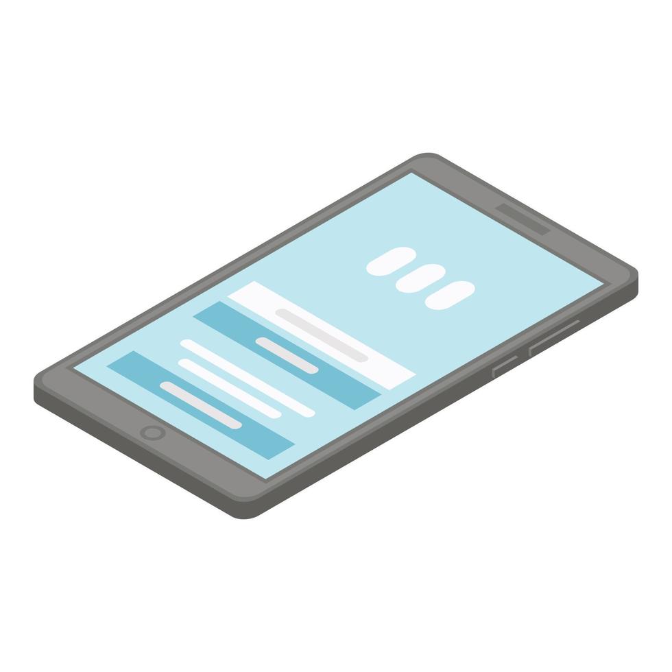 Modern smartphone icon, isometric style vector