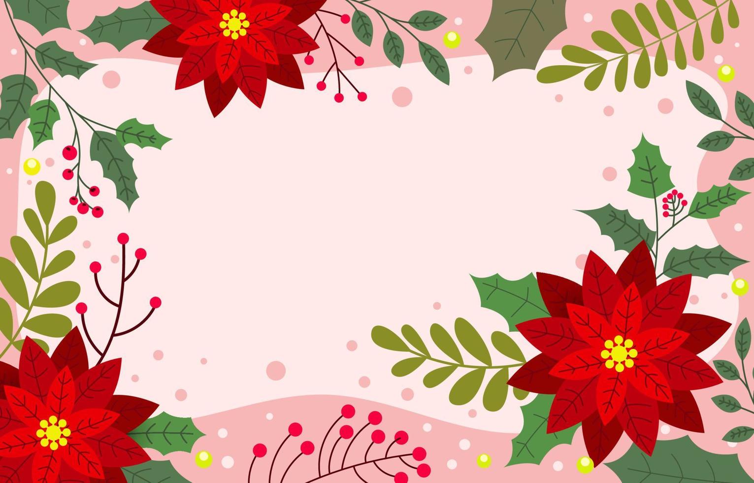 Beautiful Poinsettias Flower vector