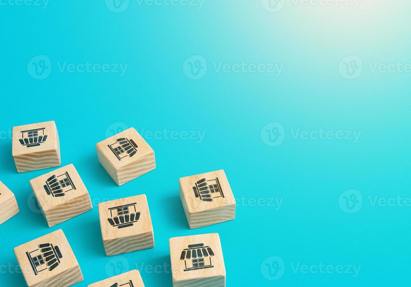 Scattered blocks with shops. Labor market and recruitment of workers. Search for availability of goods. Franchise business. Entrepreneurship, opening of new outlets. Support for entrepreneurs photo