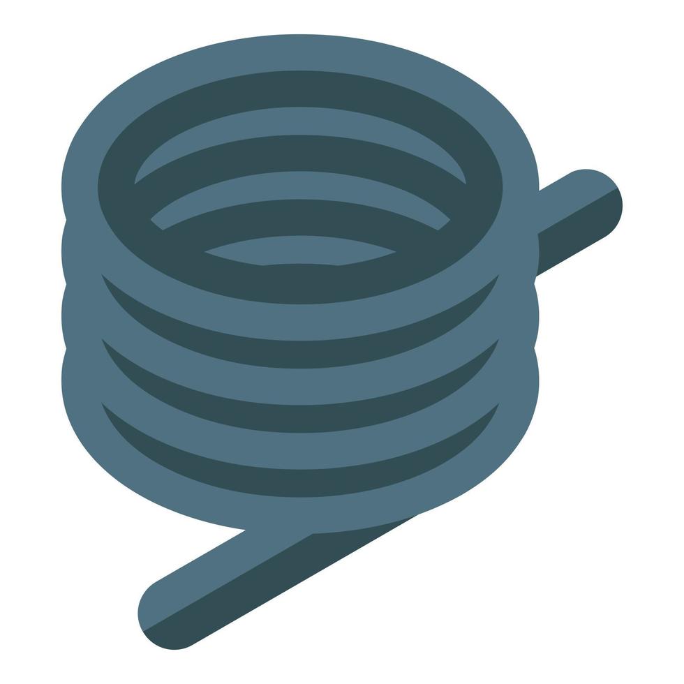 Spring coil icon, isometric style vector