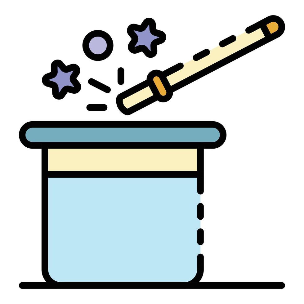 Magic band hat icon color outline vector