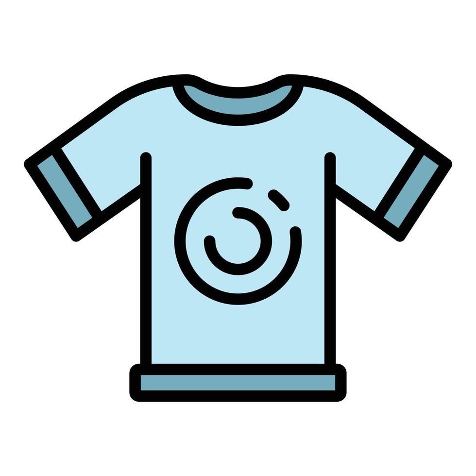 Cycling tshirt icon color outline vector