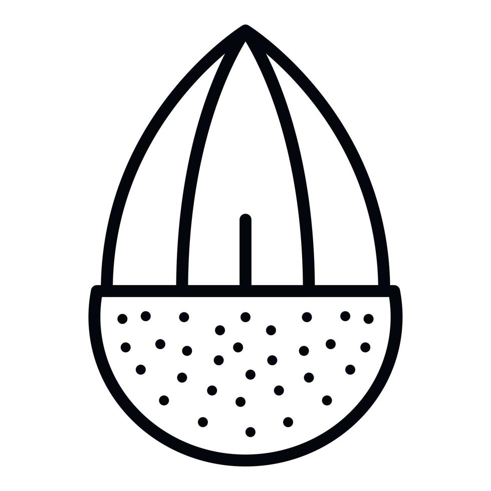 Seed icon, outline style vector