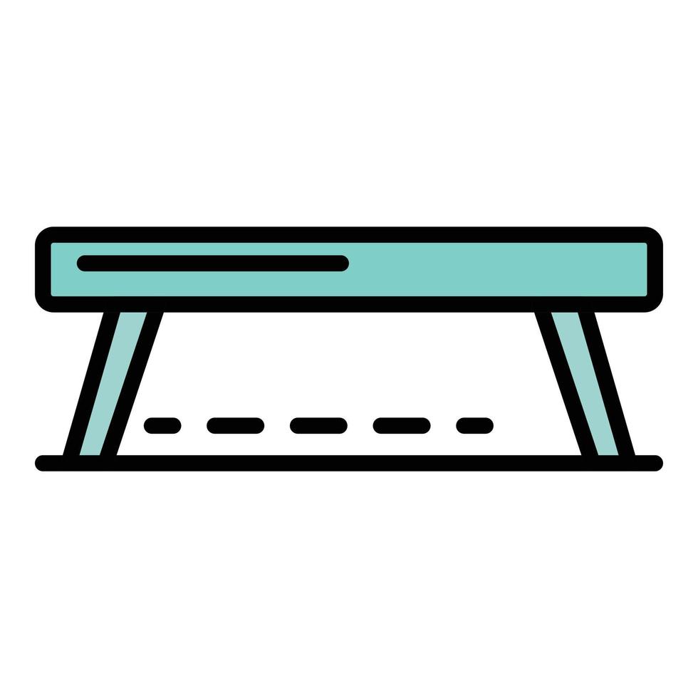 Balance beam icon color outline vector