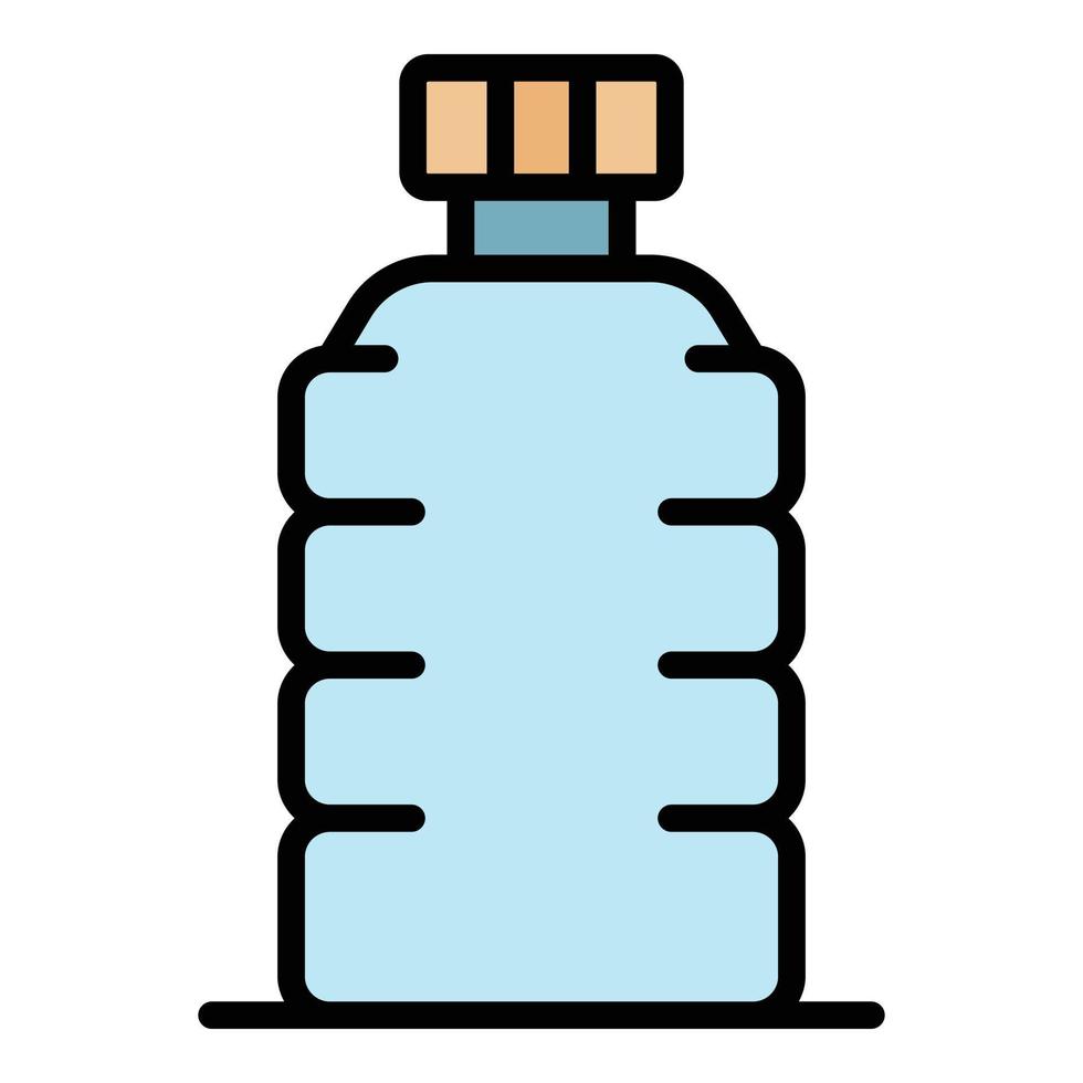 vector de contorno de color de icono de botella de agua de bicicleta