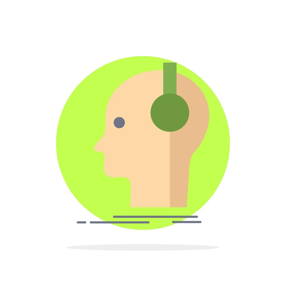 composer headphones musician producer sound Flat Color Icon Vector