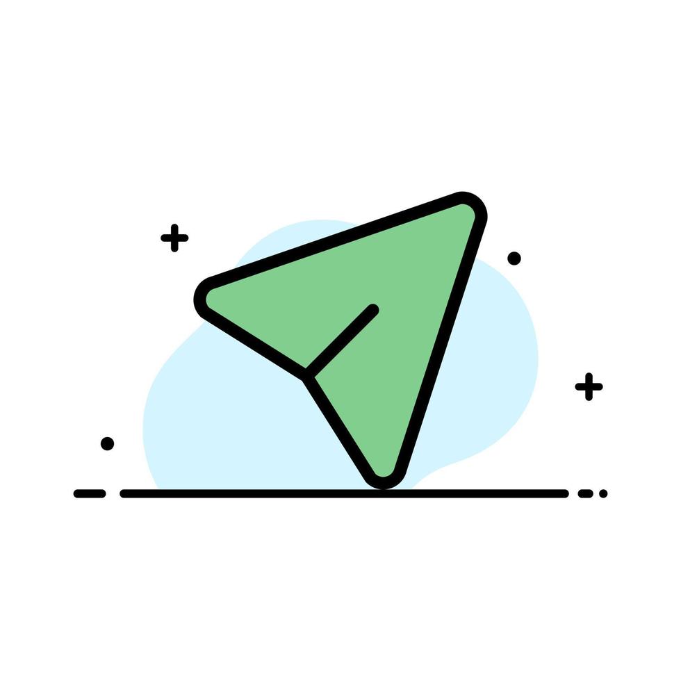 Arrow Pin Mouse Computer  Business Flat Line Filled Icon Vector Banner Template