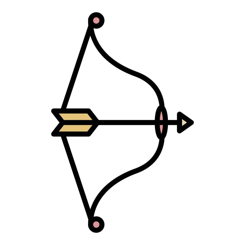 Ancient arch icon color outline vector