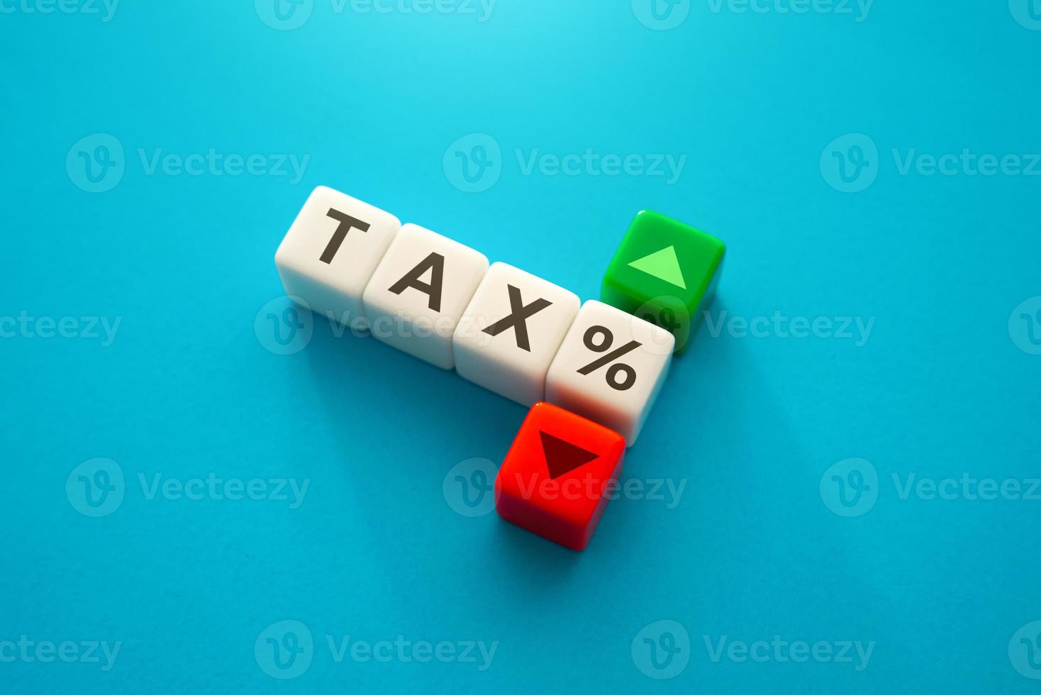 Tax rate increasing and decreasing. Taxation. The tax burden on business and the population. Monetary policy, financial system. Calculation and payment. photo
