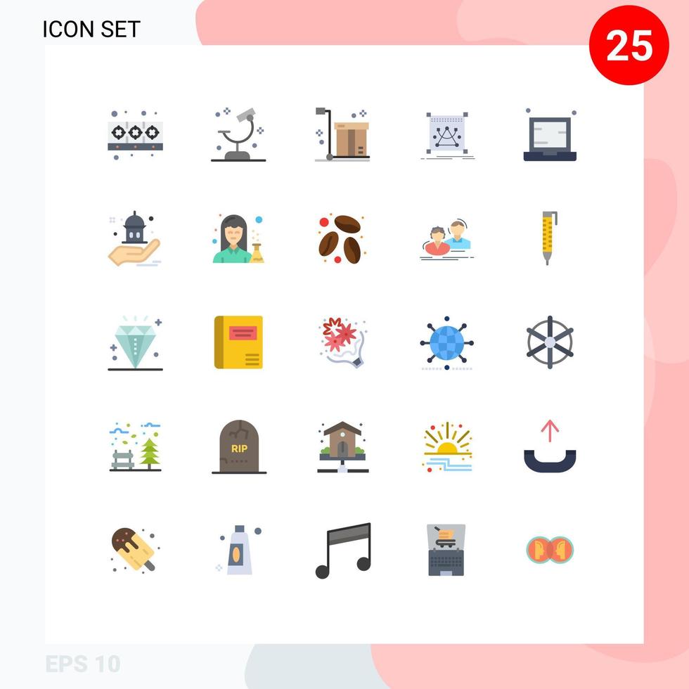 25 Universal Flat Colors Set for Web and Mobile Applications resize editing science edit packaging Editable Vector Design Elements