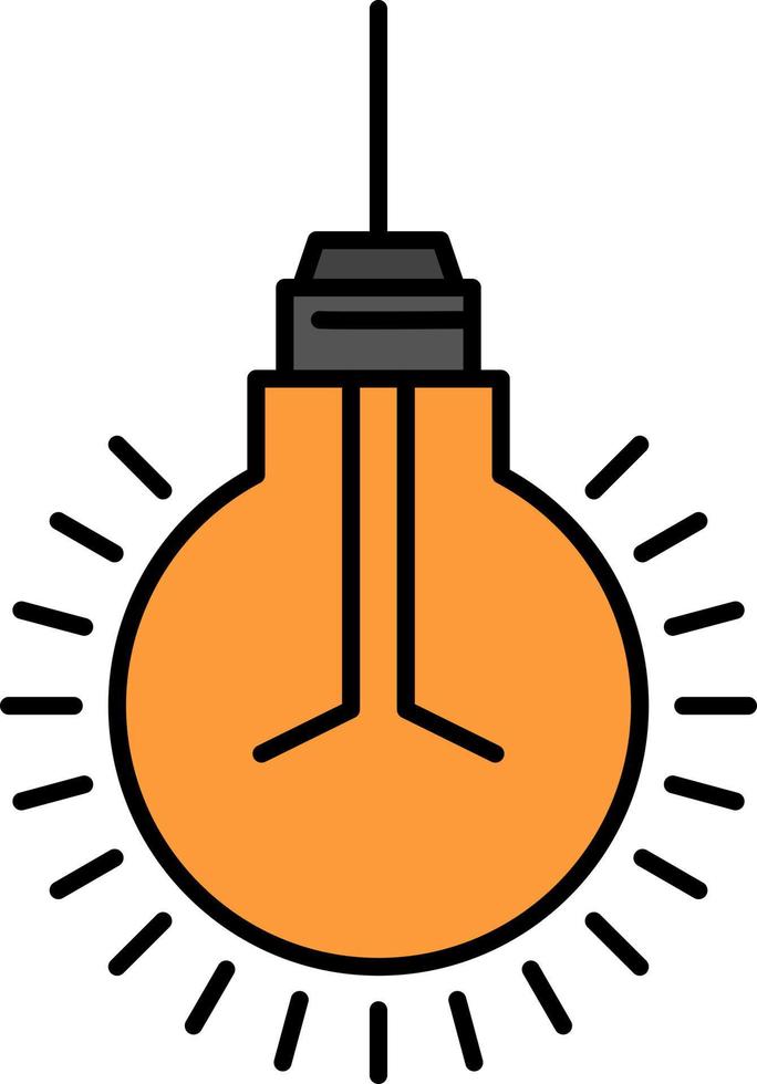 Light Bulb Idea Tips Suggestion  Flat Color Icon Vector icon banner Template