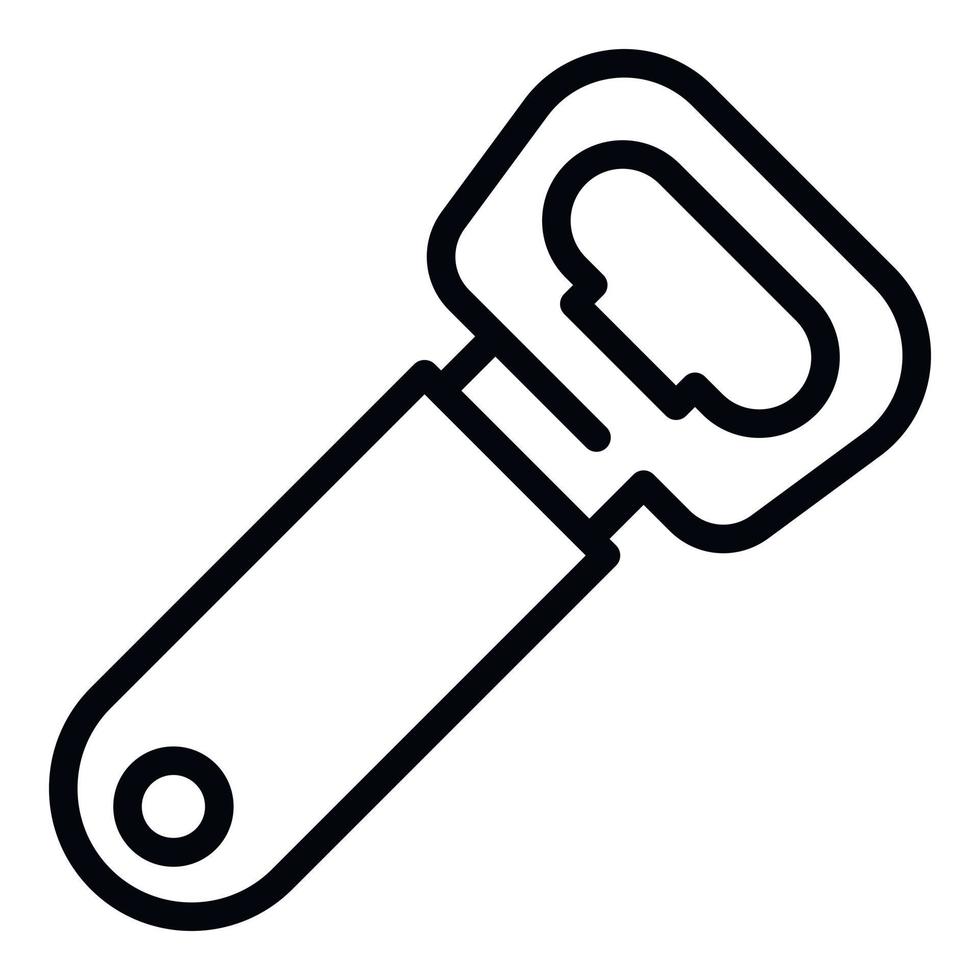 Metal bottle-opener icon, outline style vector
