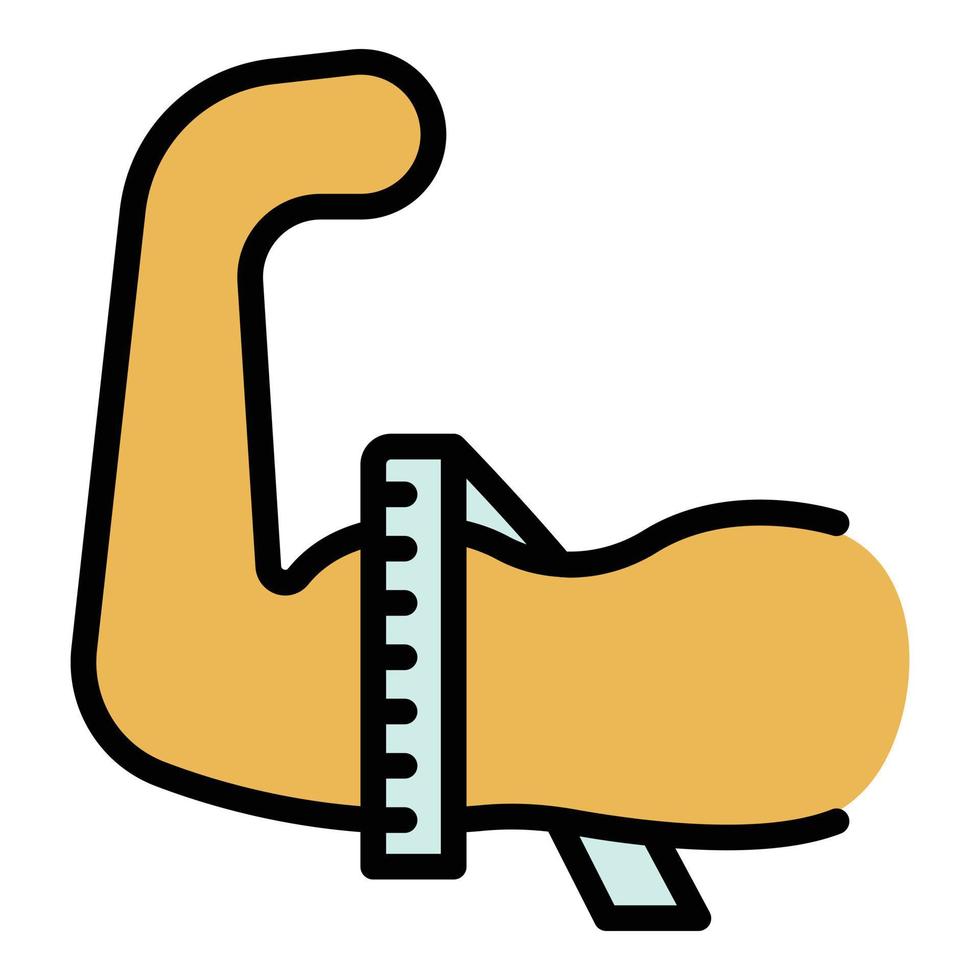 Measurement biceps icon color outline vector