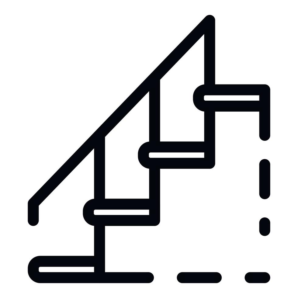 Mall stairs icon, outline style vector