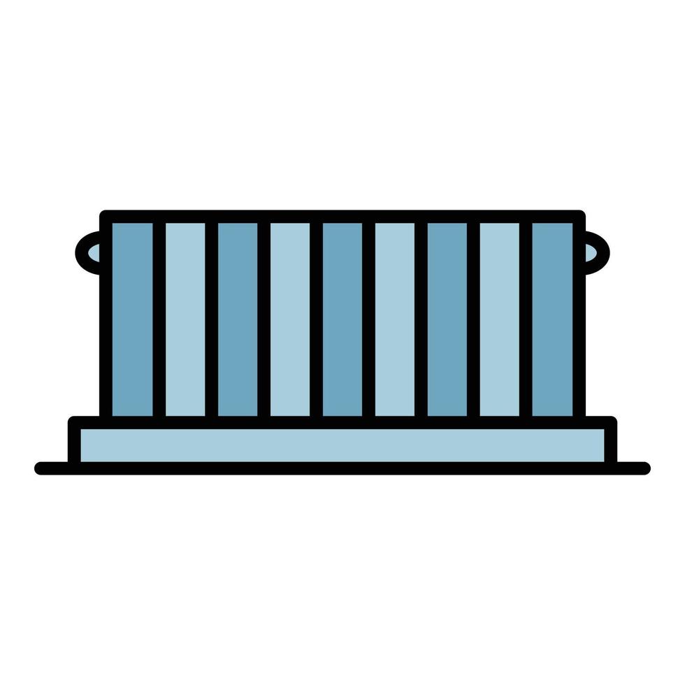 Marine container port icon color outline vector