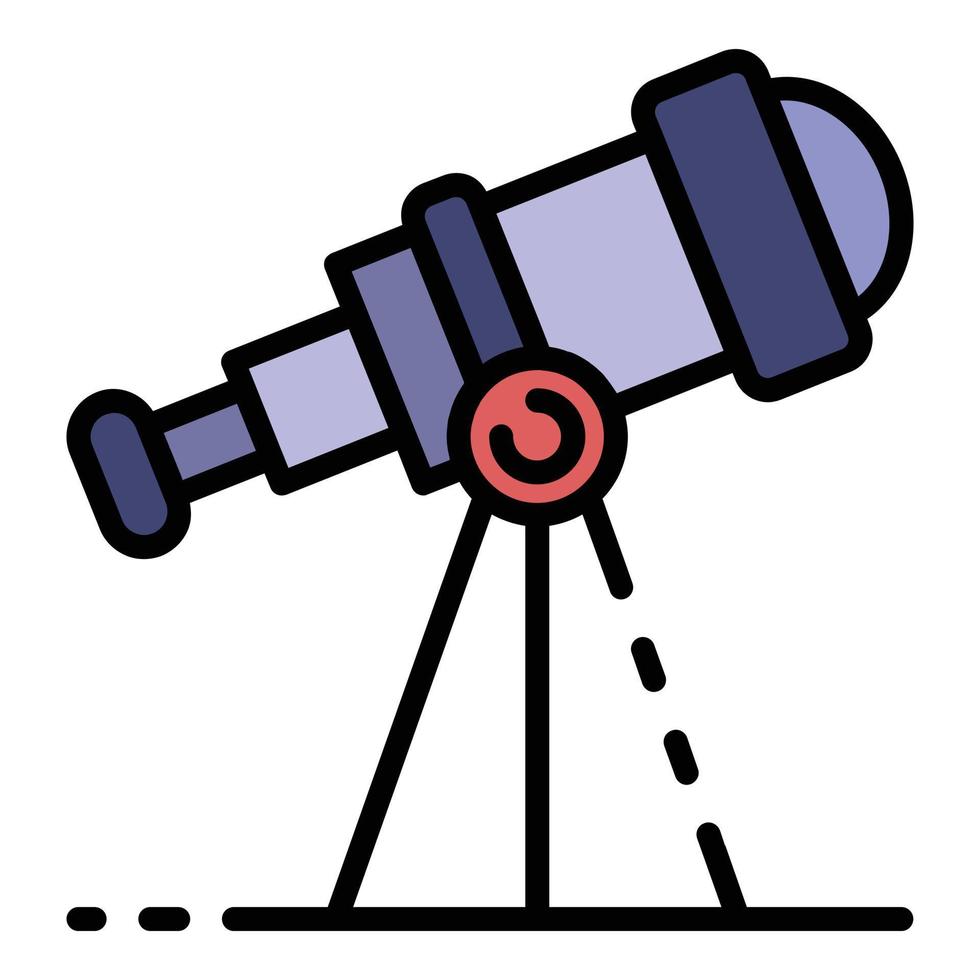 Telescope icon color outline vector