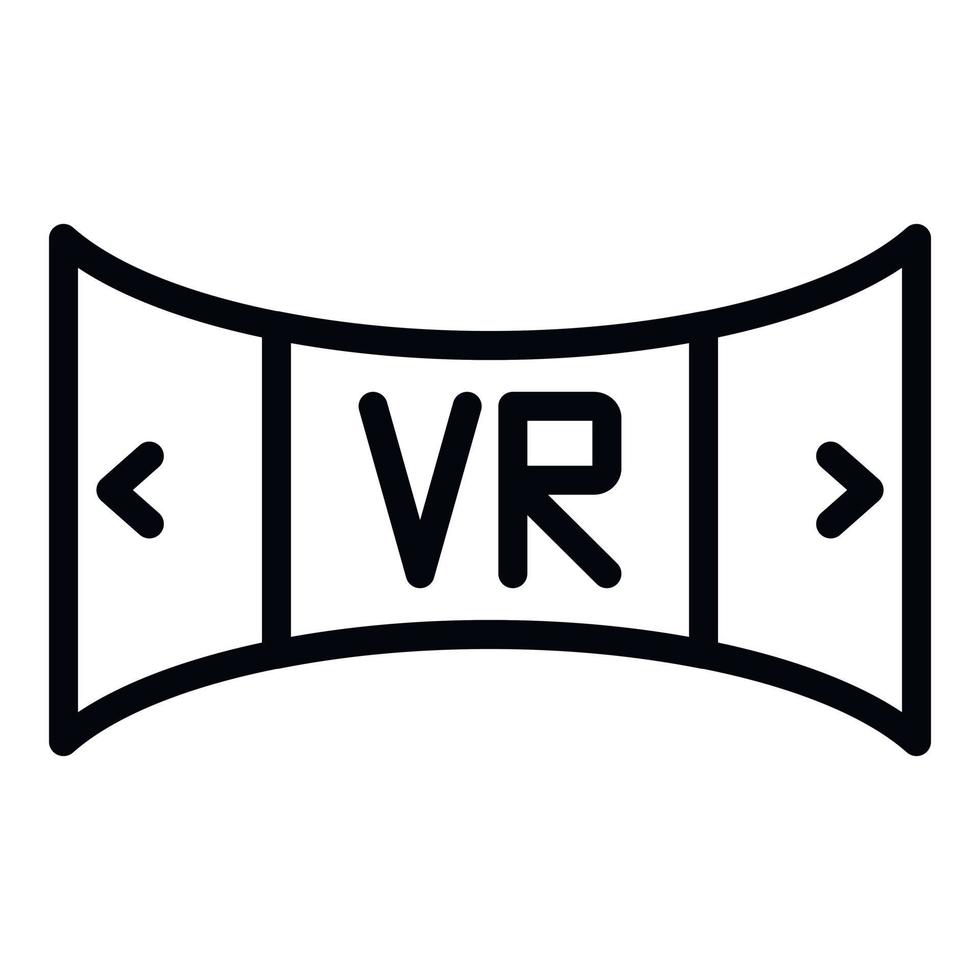 icono vr moderno, estilo de esquema vector