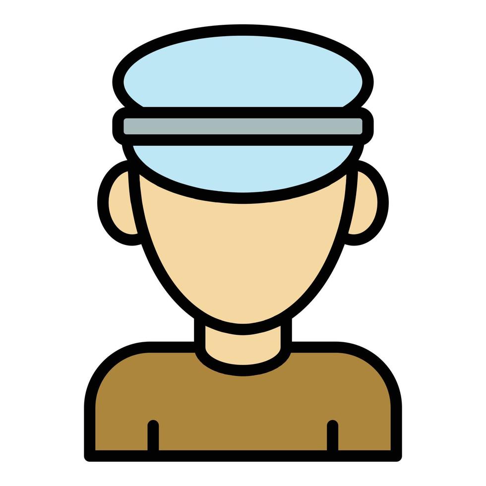 Post man icon color outline vector