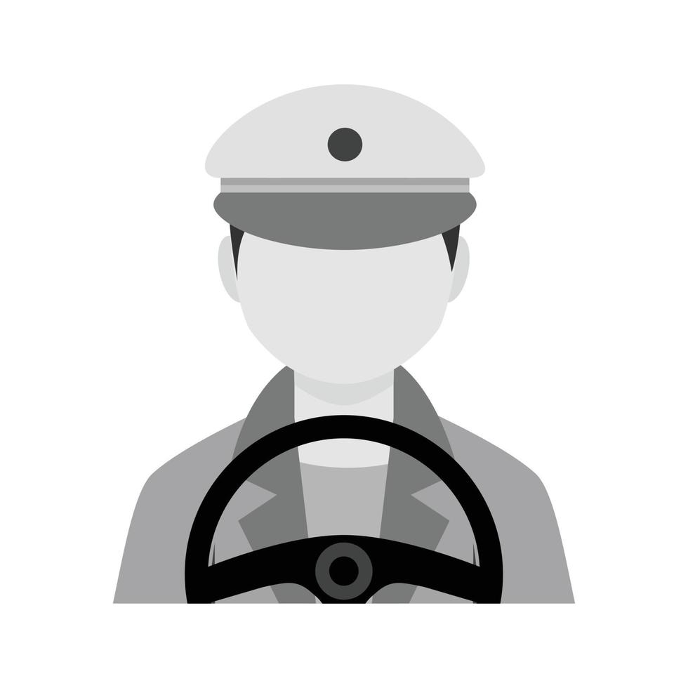 Driving Flat Greyscale Icon vector