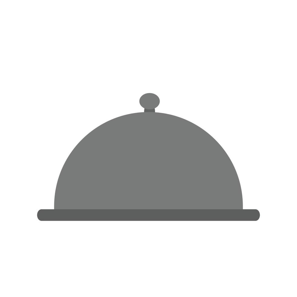 Hot Dinner Flat Greyscale Icon vector
