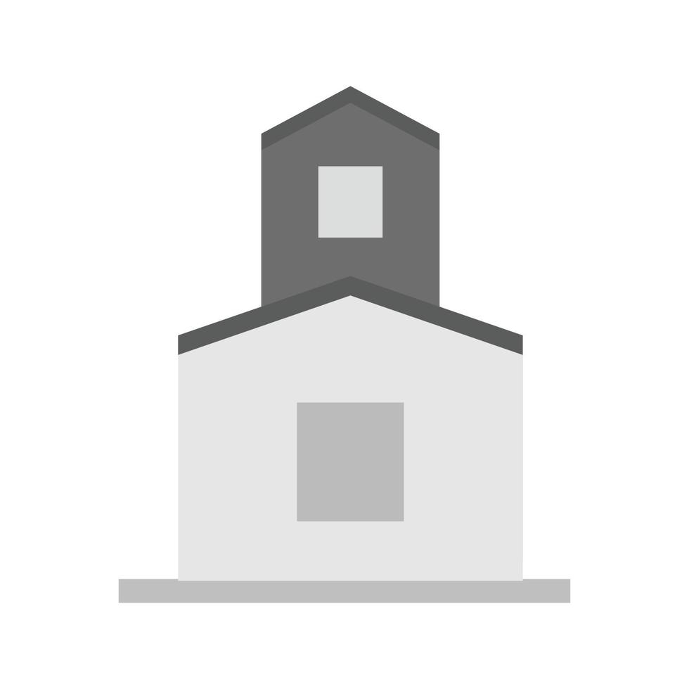 templo plano icono en escala de grises vector