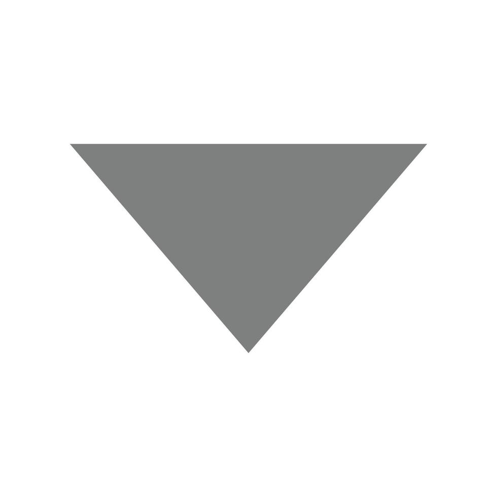 Triangle Arrow Down Flat Greyscale Icon vector