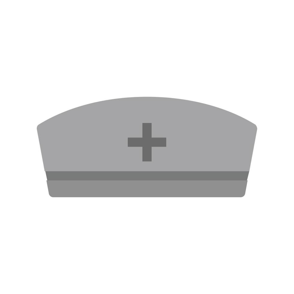 Nurse Cap Flat Greyscale Icon vector