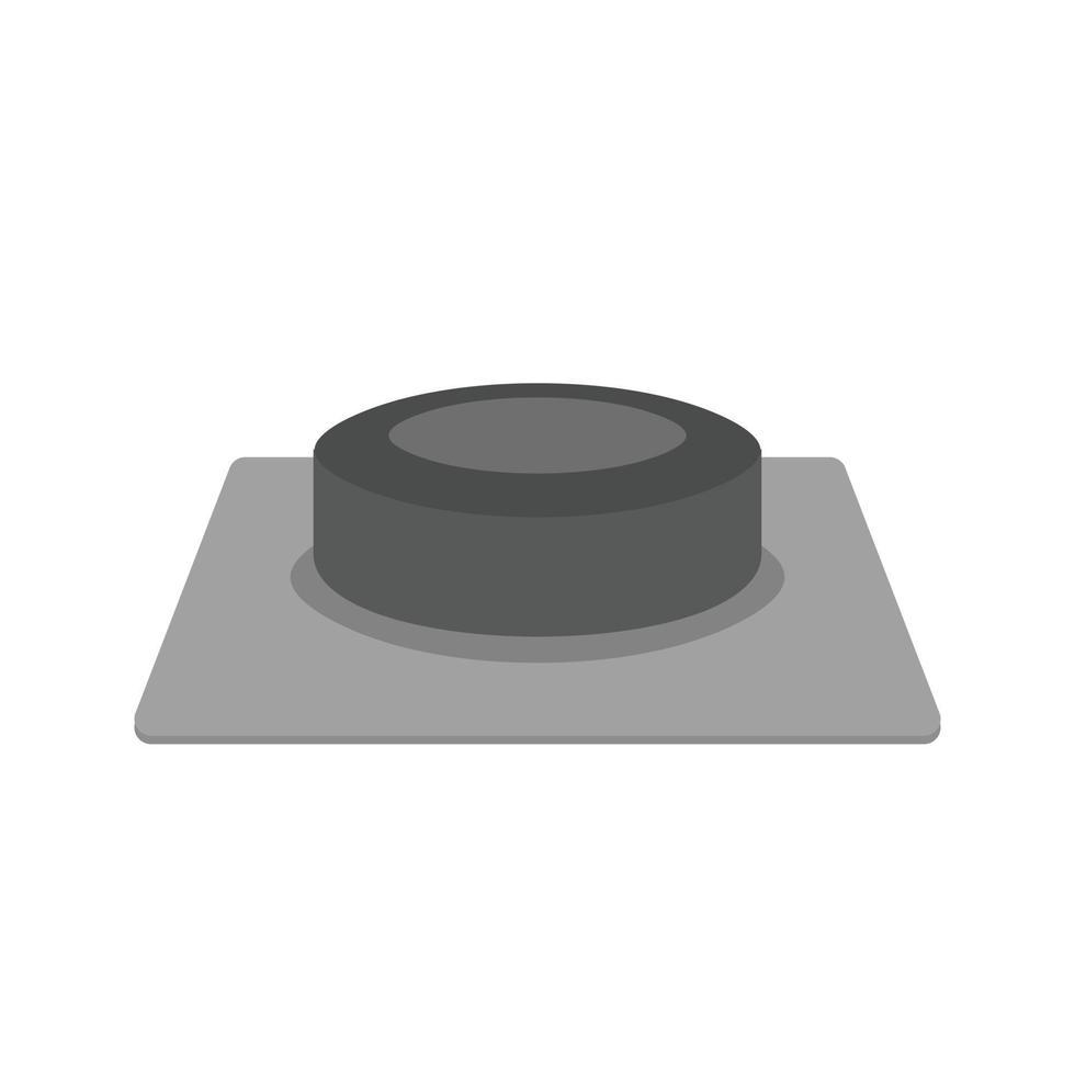 icono de botón plano en escala de grises vector