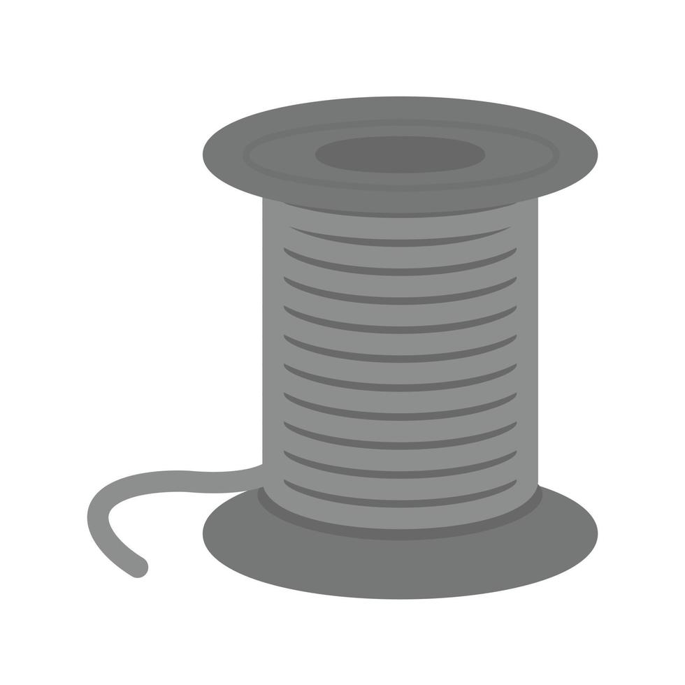 Thread Flat Greyscale Icon vector