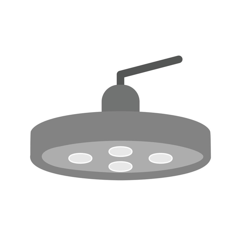 Operating Room Light Flat Greyscale Icon vector