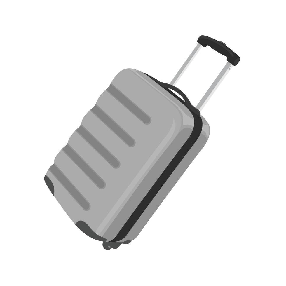 bolsa de equipaje icono en escala de grises plana vector