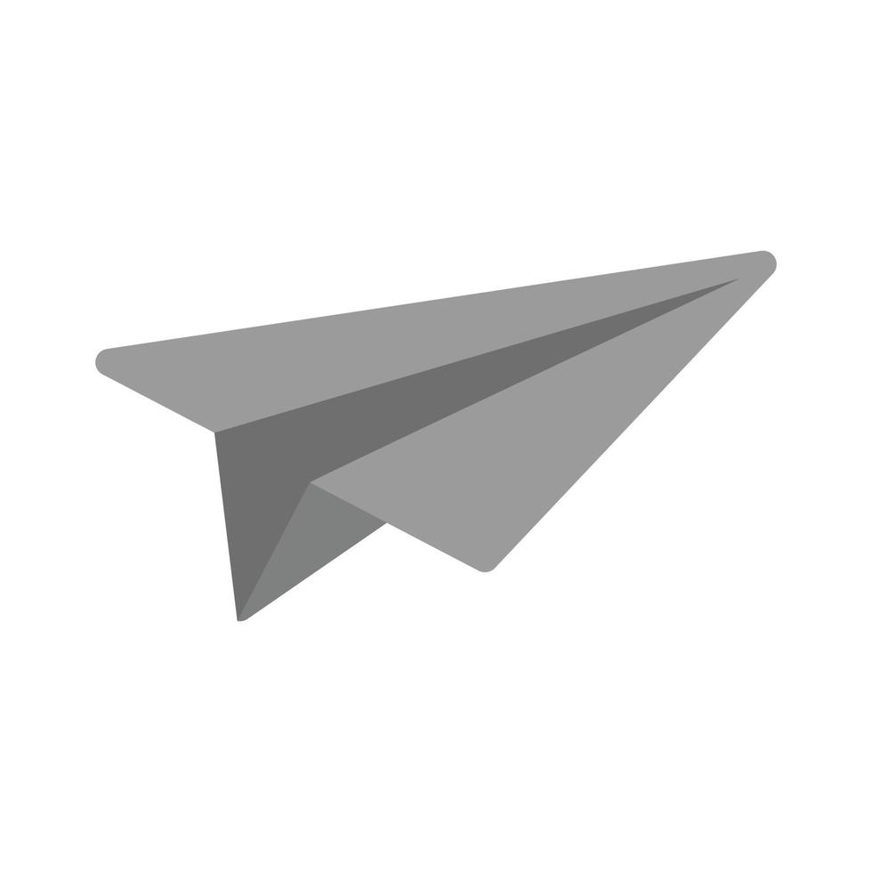 Paper Plane Flat Greyscale Icon vector