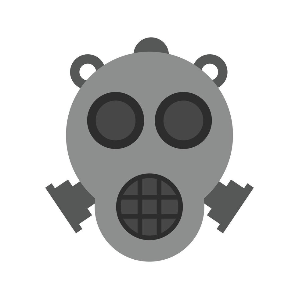 Oxygen Mask Flat Greyscale Icon vector