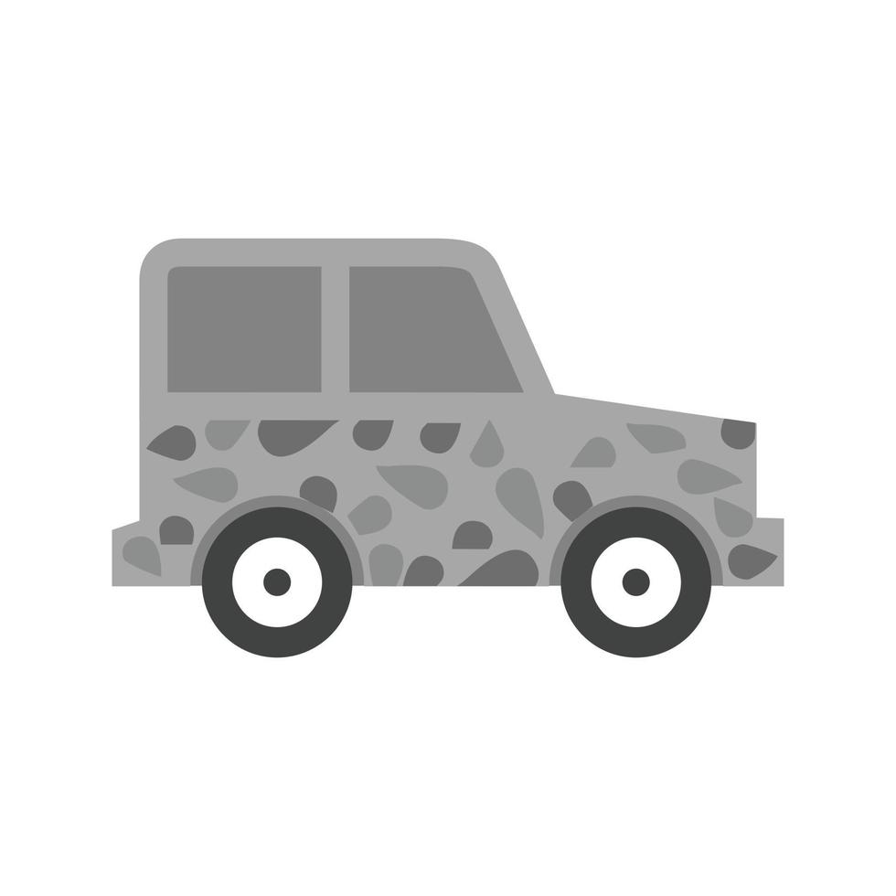 Jeep II Flat Greyscale Icon vector