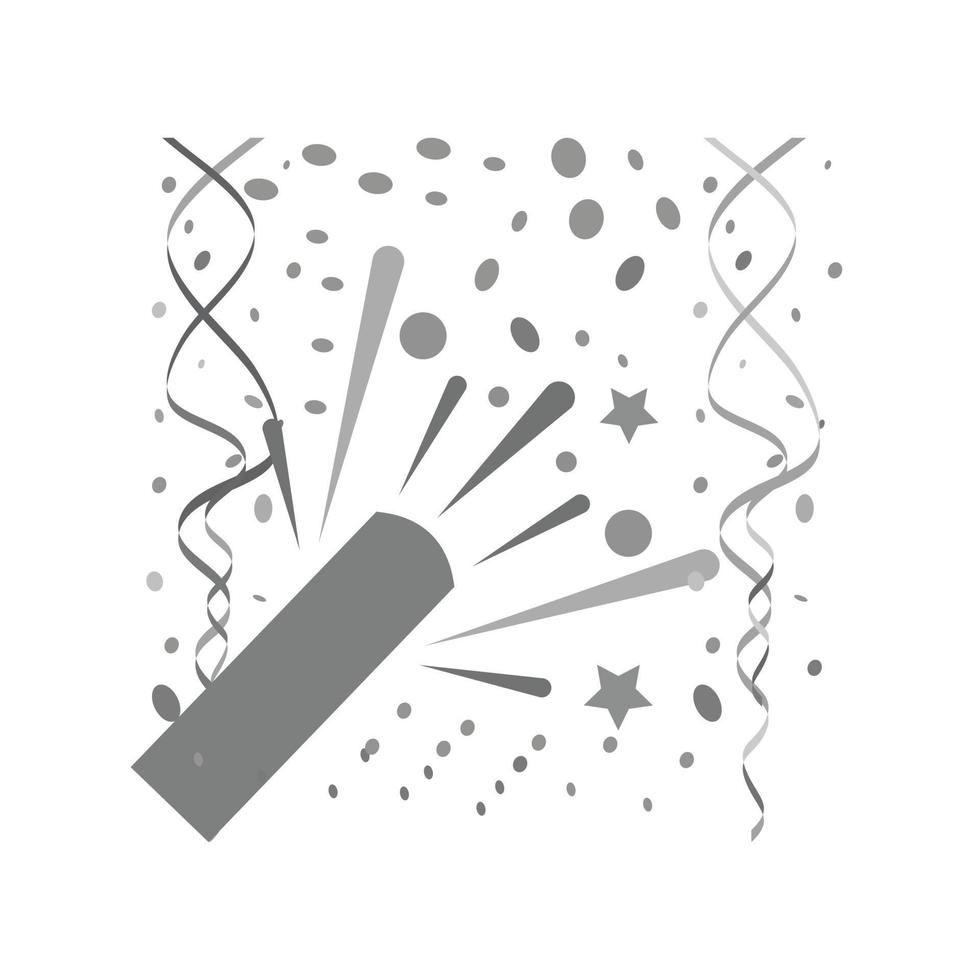 Party II Flat Greyscale Icon vector