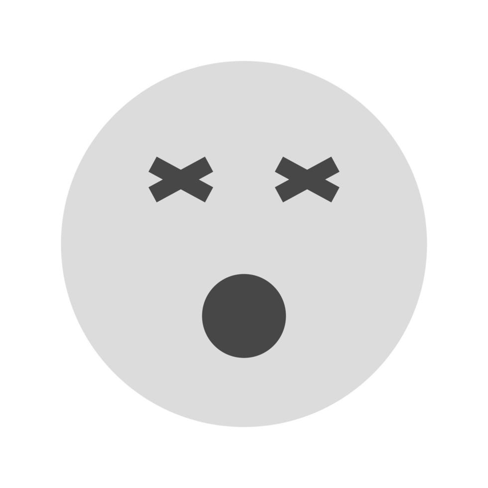 Dizzy Flat Greyscale Icon vector