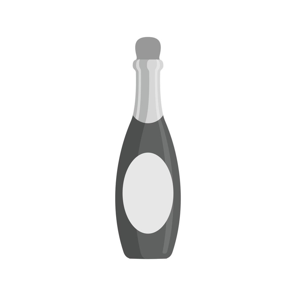 Bottle Flat Greyscale Icon vector