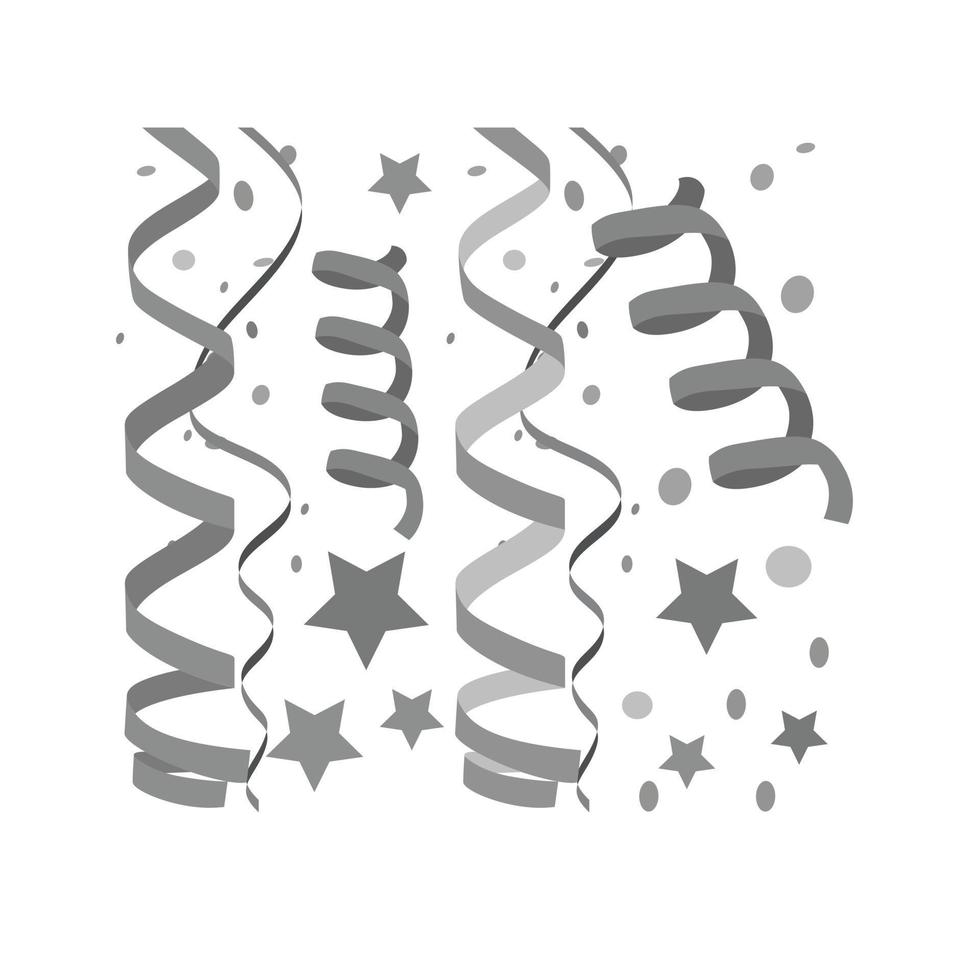 Party I Flat Greyscale Icon vector