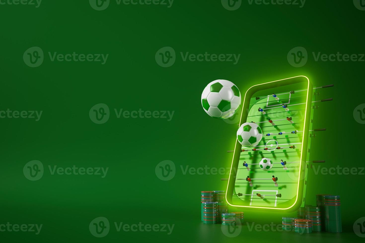 3d football object design. realistic rendering. abstract futuristic background. 3d illustration. motion geometry concept. sport competition graphic. tournament game bet content. soccer ball element. photo