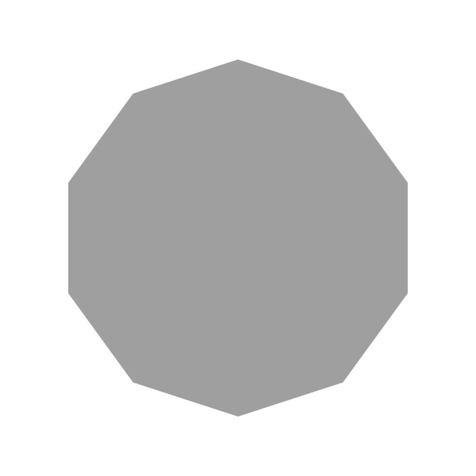 Decagon Flat Greyscale Icon vector