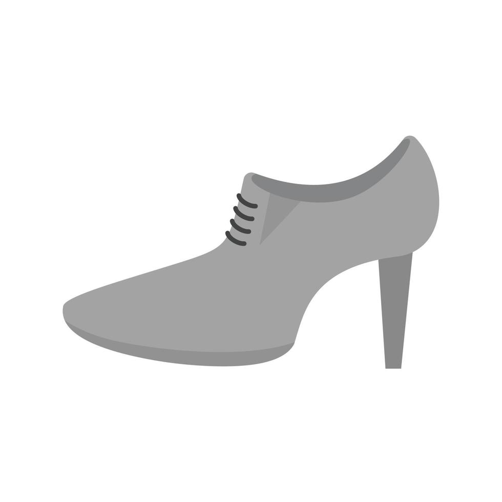 Heels Flat Greyscale Icon vector