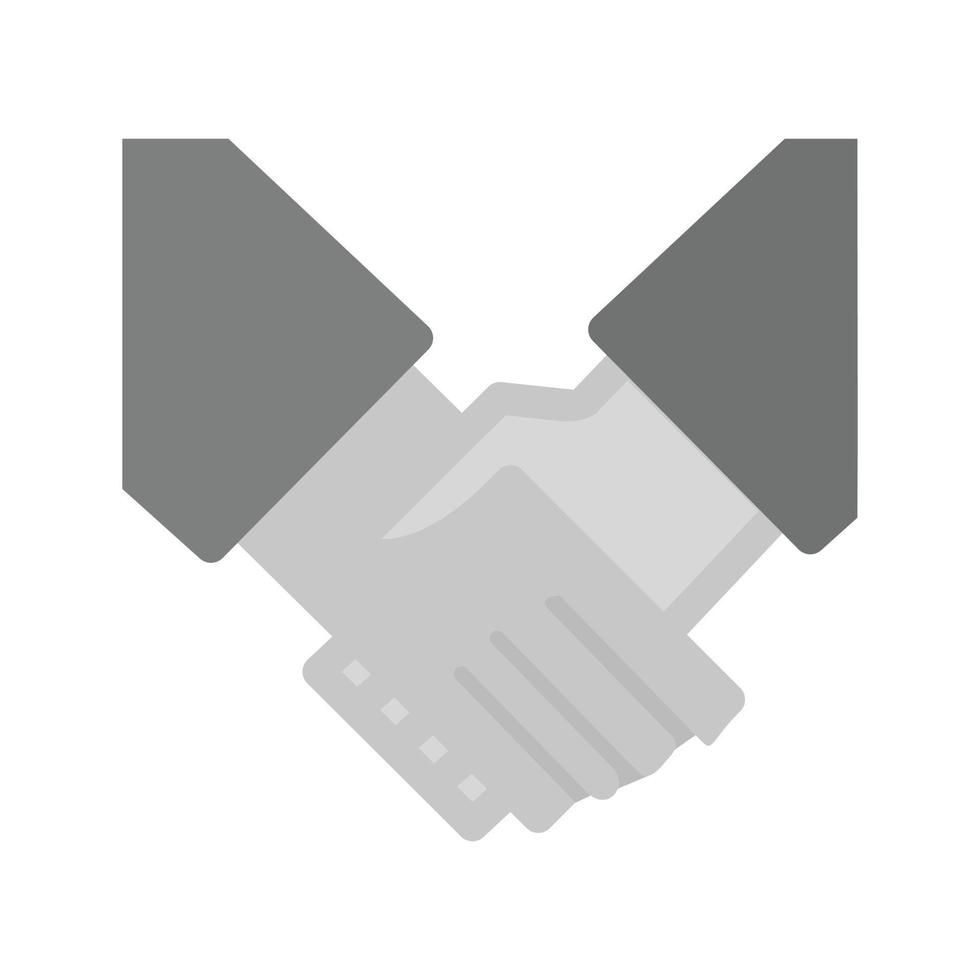 Handshake Flat Greyscale Icon vector