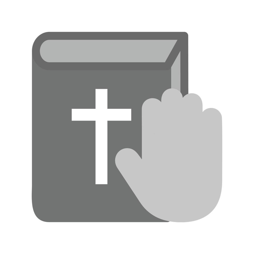 Oath Flat Greyscale Icon vector