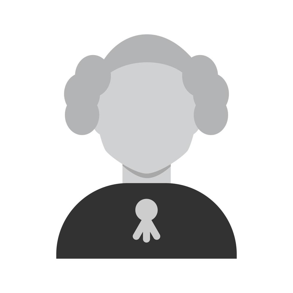 Judge II Flat Greyscale Icon vector