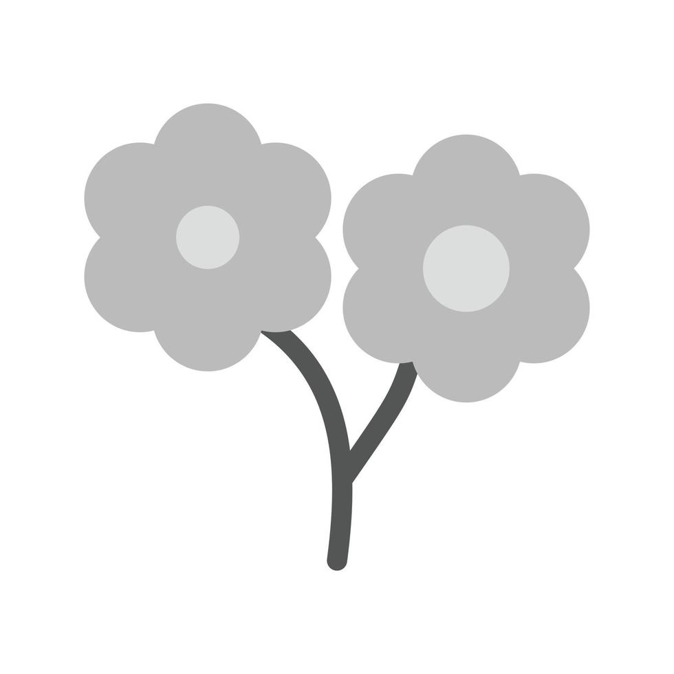 Small flowers Flat Greyscale Icon vector