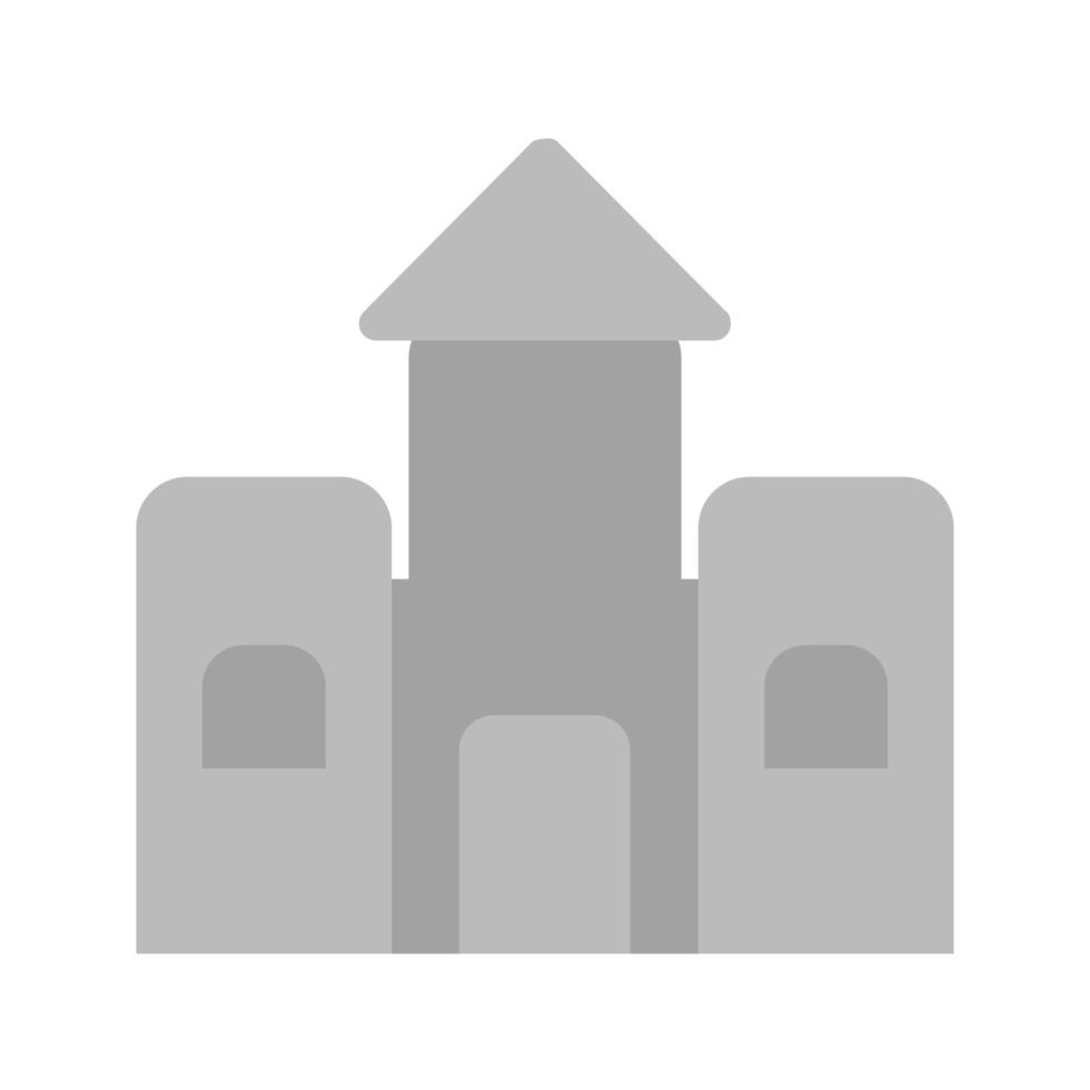 Castle Flat Greyscale Icon vector